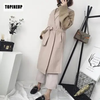 

Wool Coat Street Wear Long Vest Women Clothes 2020 Autumn Winter Jacket Women Korean double-sided long Vest wool coat