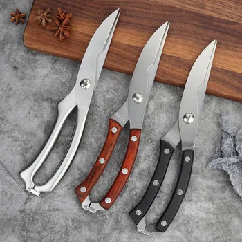 

Stainless Steel Poultry Kitchen Chicken Bone Scissor Fish Cutter Duck Meat Cutter with Safe Lock
