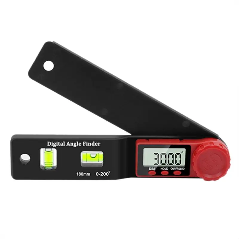 

180mm Angle Ruler Inclinometer Bubble Level Goniometer Protractor Angle Finder