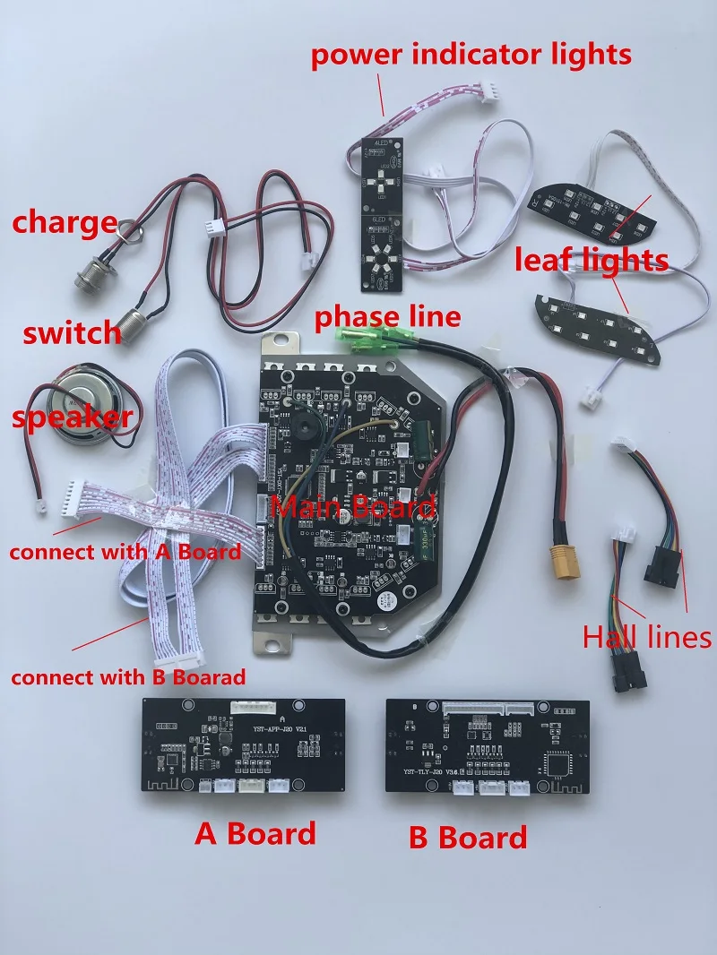 fábrica original diy polegada scooter kcq para função de equilíbrio scooter acessórios hoverboard sem bluetooth