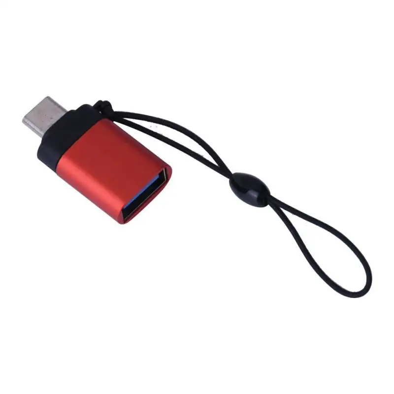Красный Type-C до USB3.0 адаптер Android кабель для передачи данных мобильный телефон OTG для MacBook/huawei/Xiaomi/samsung/U диск/клавиатура/мышь SD - Цвет: Красный