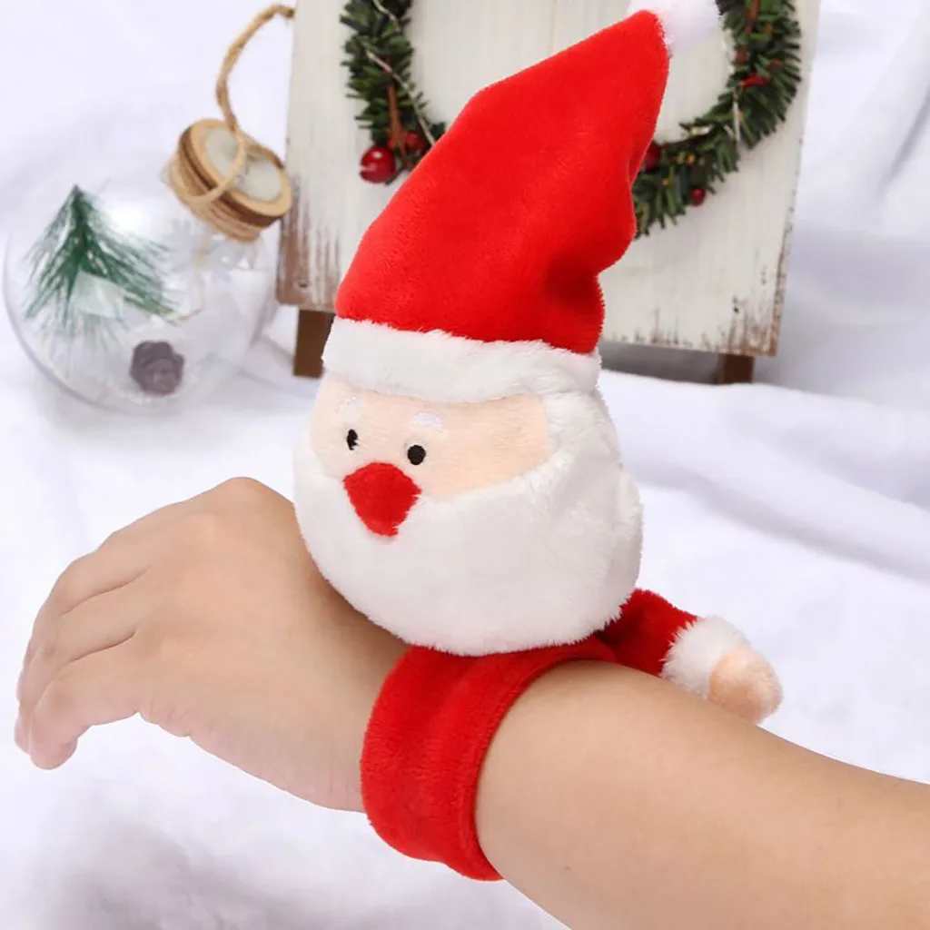 

Christmas Circle Bracelet Decoration for Xmas Children Gift Santa Claus Snowman Deer New Year Party Toy Decor Plush Toy Ring 5