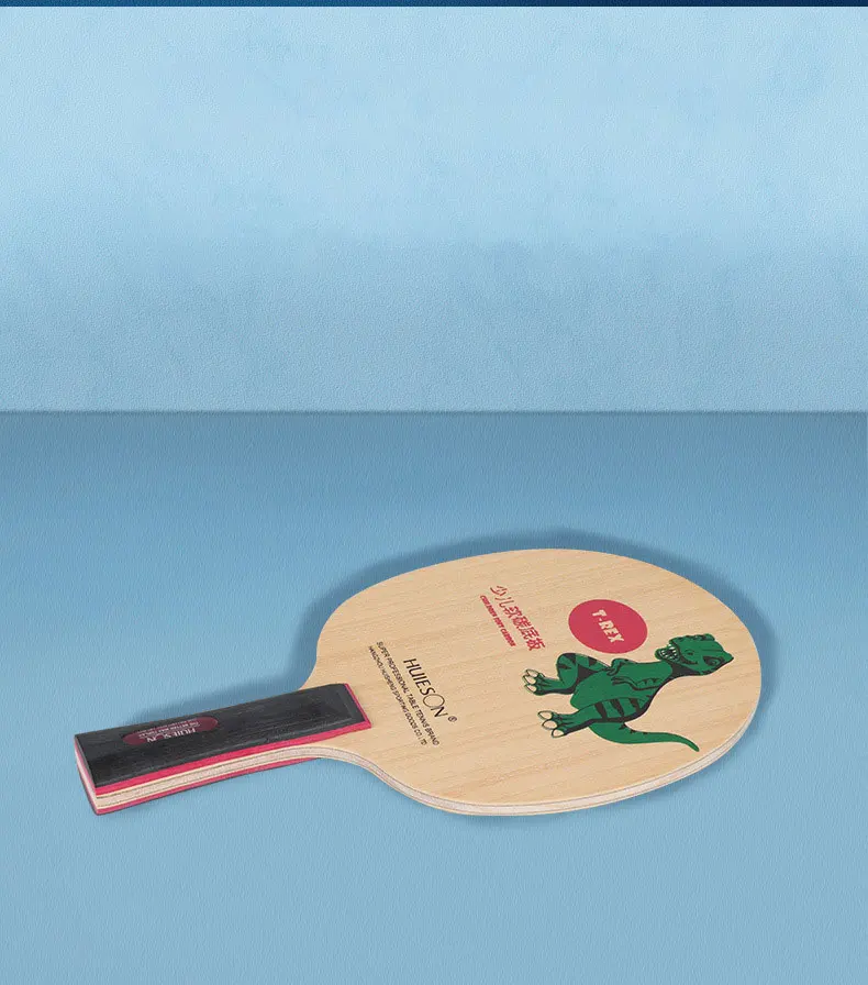 HuIESON Table Tennis Blade 5 Layers Solid Wood Ping Pong Blade Set for Table Tennis Learners Kids Entry Level Racket Cartoons  (5)