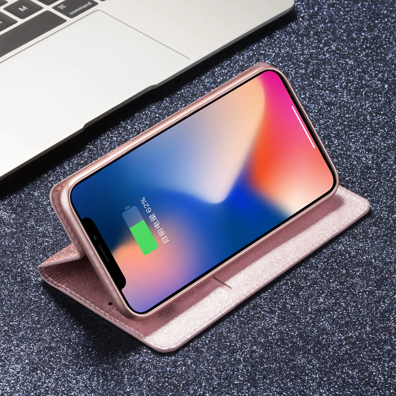 Glitter Leather Magnetic Flip Case for iPhone 16 15 14 13 11 12 Pro Max XR XS SE 8 7 Plus 16E Bling Wallet Card Holder Cover phone case leather phone case leather wallet case leather case