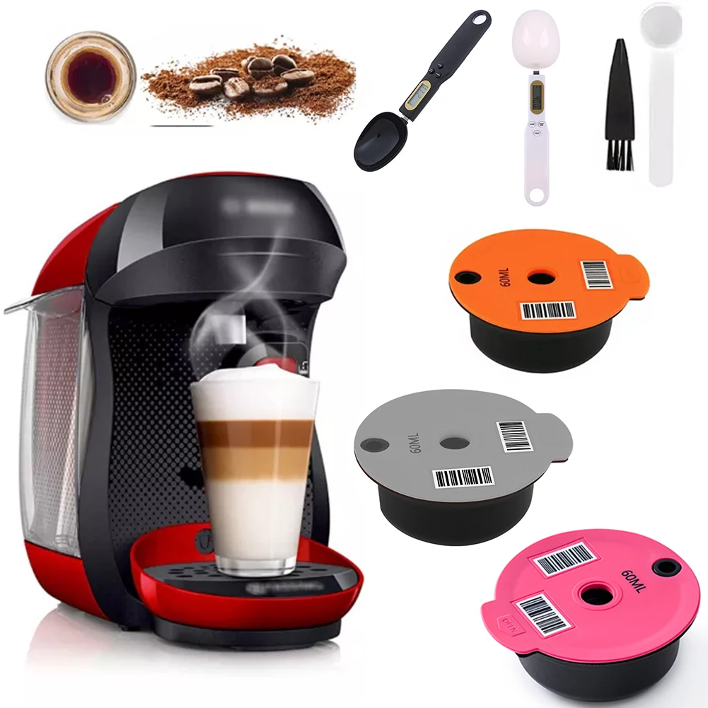 60ml / 180ml Reusable Coffee Capsule Pods For Boschs Machine Tassimo