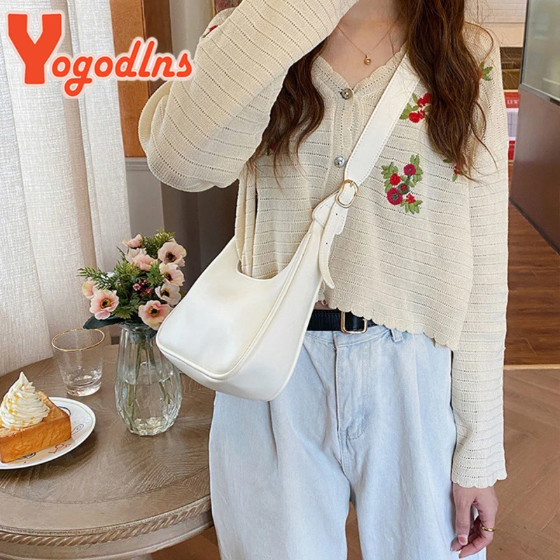 Winter New Shoulder Bag For Women PU Leather Crossbody Bag Solid