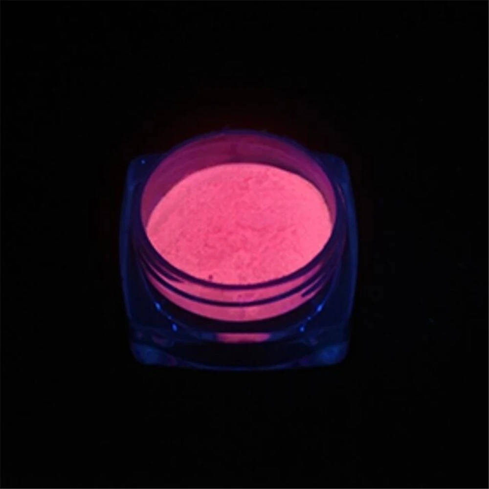 6 шт./компл. Цвет RandomFluorescence ногтей Блеск порошок светильник световой на очень тонком каблуке светящиеся пигмент