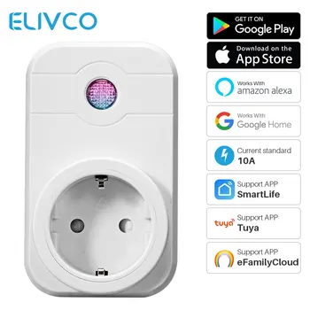 

WiFi Smart Plug EU US AU UK 10A Timing Intelligent Socket No HUB Required APP Control Works With Alexa Google Home Mini