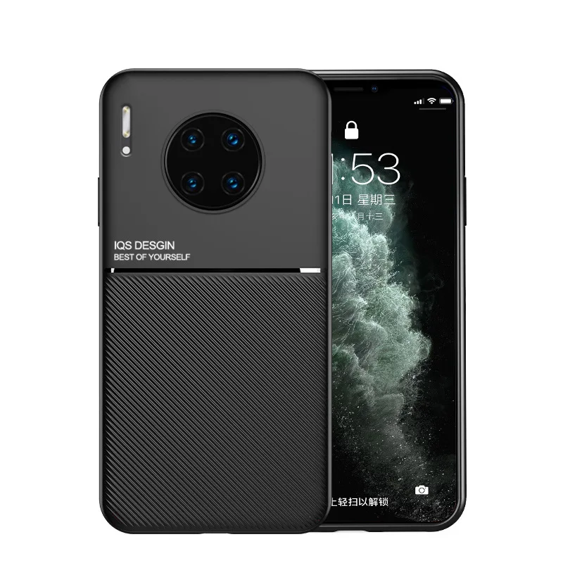 Чехол-накладка для Huawei P30 Lite NOVA 4E P20 2019 NONA 5 Pro кожаный чехол с зернистым узором в