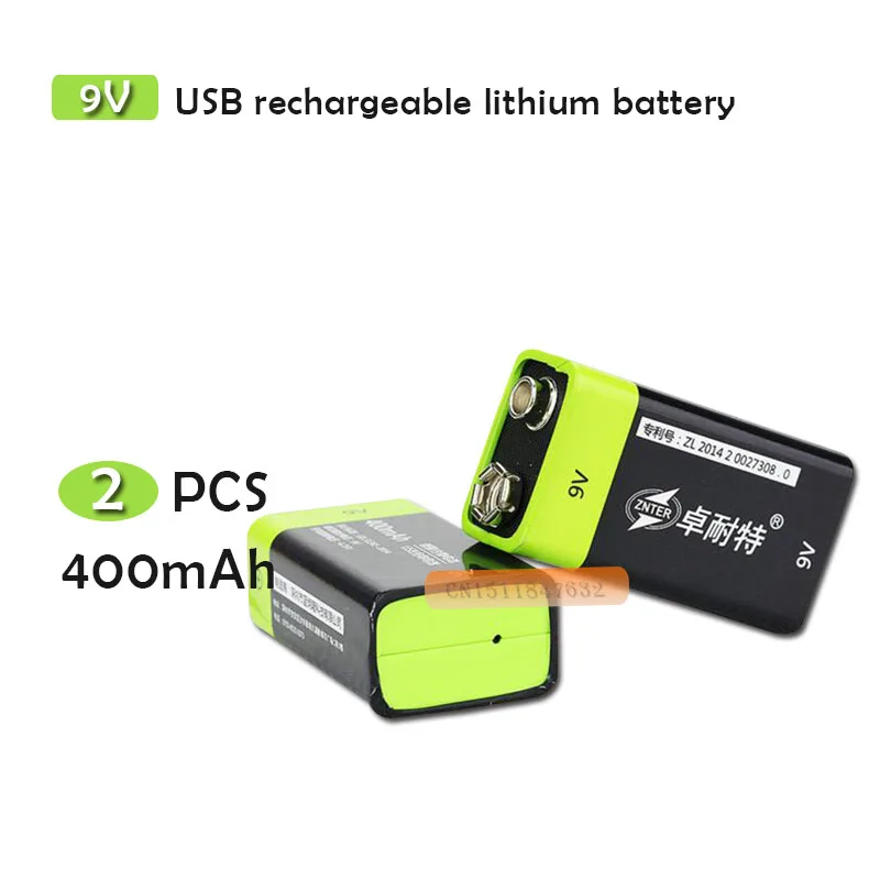 2pcs Znter S19 9v 400mah Usb Rechargeable Lipo Battery Rc AliExpress