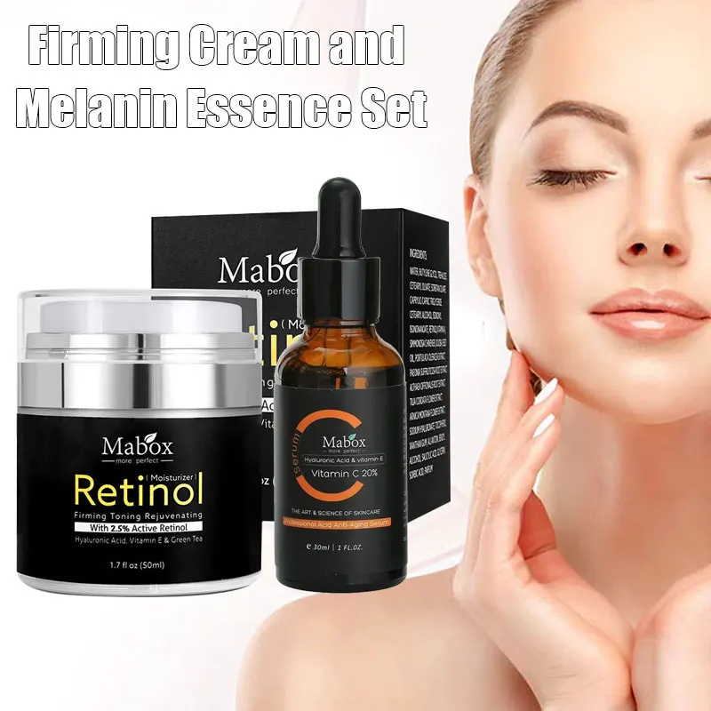 MABOX 2.5% Retinol Whitening Face Cream + Vitamin C Serum Anti-aging Remove Wrinkle LDO99 MABOX 2.5% Retinol Whitening Face Cream + Vitamin C Serum Anti-aging Remove Wrinkle LDO99