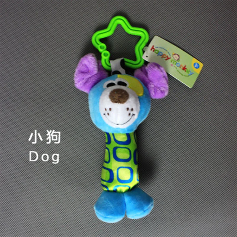 Dog Детская погремушка колокольчик Игрушка плюшевая коляска подвесная ткань кровать кроватка мягкая ранняя развивающая игрушка детская игрушка-погремушка Tinkle K0028 - Цвет: Dog