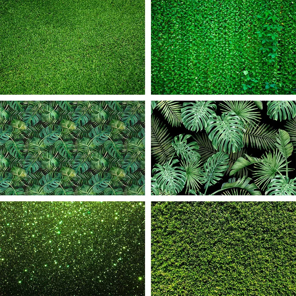 

Mehofond Spring Green Grass Backdrop Natural Leaves Baby Birthday Party Wedding Photography Background Photo Studio Photocall