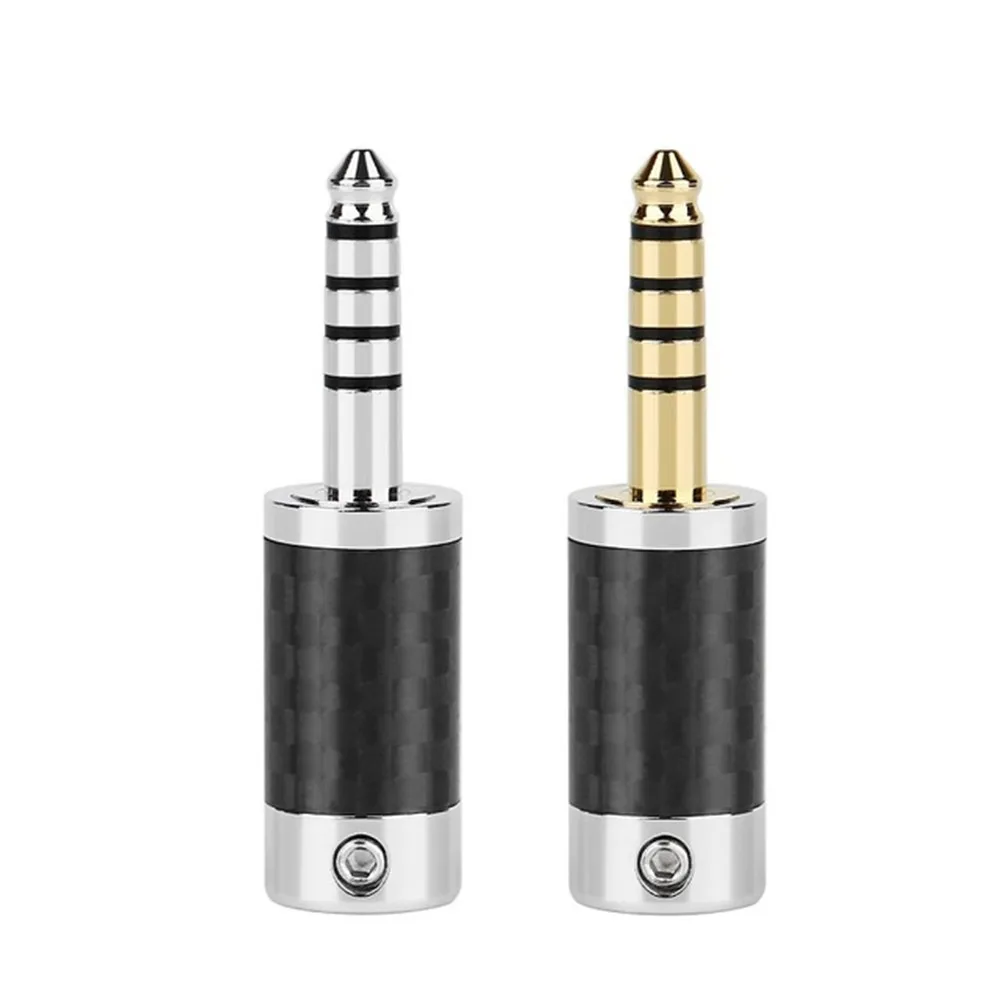 10PCS 4.4mm 5 Pole Male Earphone Audio Plug For NW-WM1ZA Headset Rhodium/Gold Plated Audio Jack Wire Connector DIY Adapter - Цвет: Color mixing