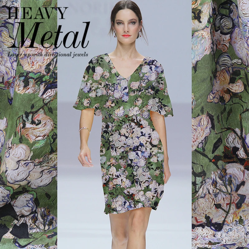 114 см широкая натуральная шелковая ткань для платья метр 16 мм драпировка печатная шелковая крепдешин ткань шелковая ткань