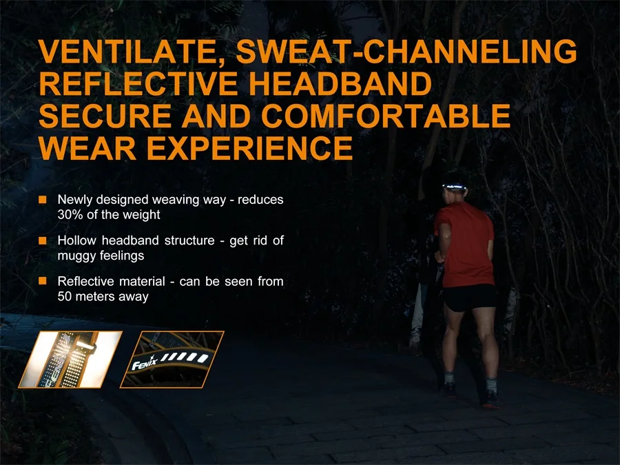 Fenix HL18R Ultralight Running USB rechargeable 400 lumen LED headlamp
