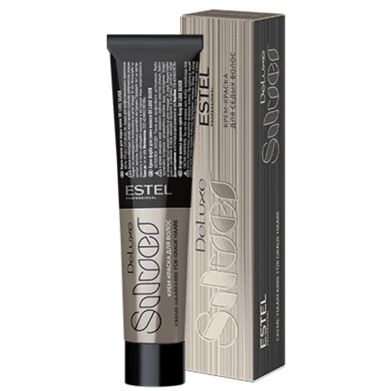 Cream color for gray hair de luxe silver 8/47 dark blonde copper brown paint эстель Deluxe сильвер седины white | Красота