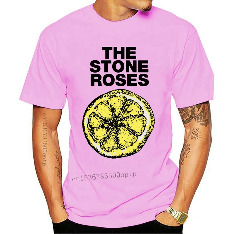 Мужская футболка с коротким рукавом круглым вырезом и принтом Каменные розы |