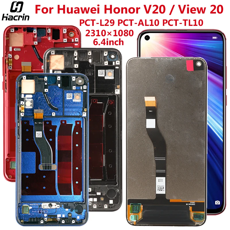 

Display For Huawei Honor V20 View 20 PCT-L29 LCD Display Touch Screen Digitizer Assembly Replacement For Honor V20 Screen 6.4''