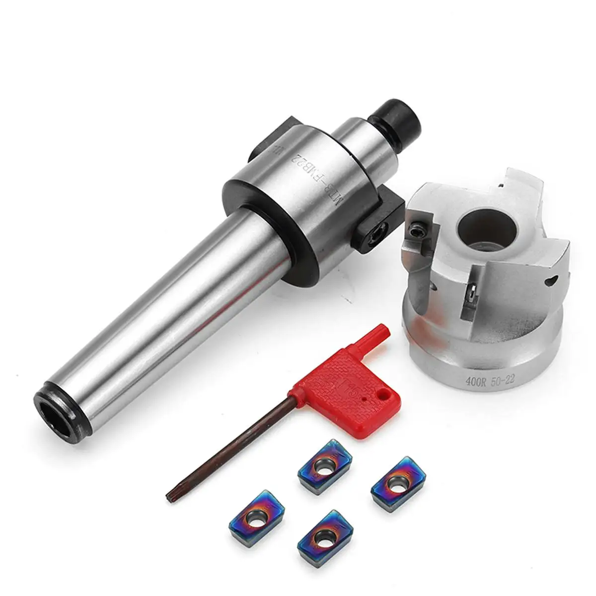 DANIU MT3 FMB22 400R-50-22 Face End Mill with 4pcs Blue APMT1604 Inserts Milling Cutter Tools