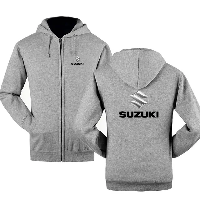 Зимняя мужская толстовка с капюшоном, логотип Suzuki, толстовки с длинным рукавом, Мужская толстовка на молнии, мужские толстовки с капюшоном, куртка X