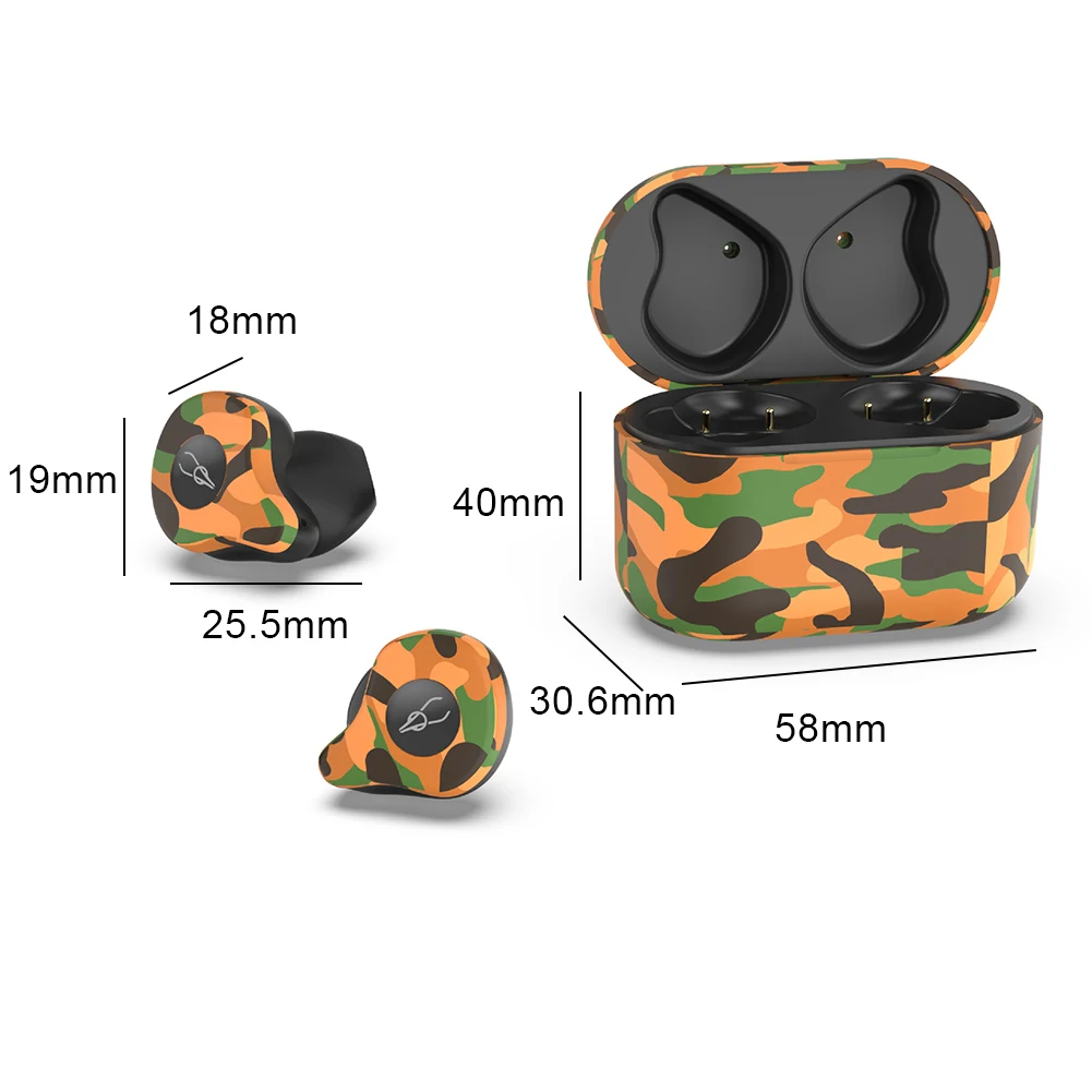 Sabbat X12 Ultra Camouflage TWS Wireless Bluetooth Earphone Mini Portable Waterproof Sports Stereo Surround Bass Headset Earbuds