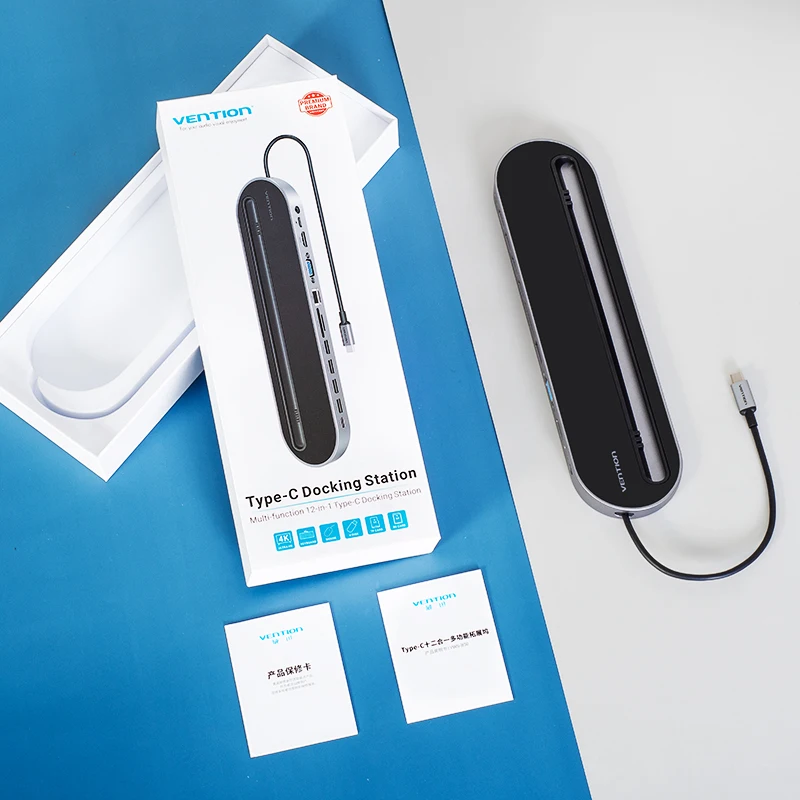 Vention USB C концентратор мульти все-в-1 тип-c к USB 3,0 HDMI VGA SD/TF карта PD RJ45 адаптер для MacBook Pro мульти 12 портов type c концентратор