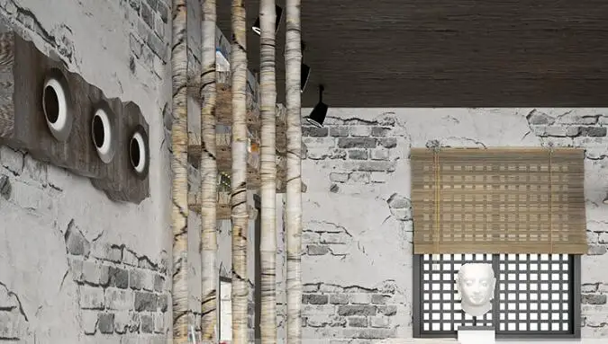 beibehang Brick pattern wallpaper brick brick head retro nostalgic fashion cement brick wall industrial wind antique wallpaper