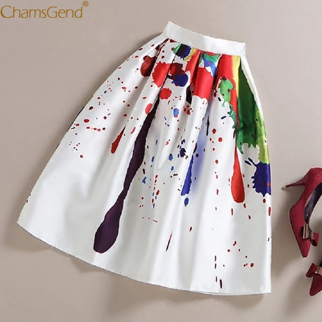 Vintage A-line Dyeing High Waist Skirts Womens Midi Pleated Skirt Pleated Skirts Women Printed Pleated Flared Midi Skirts Aug
