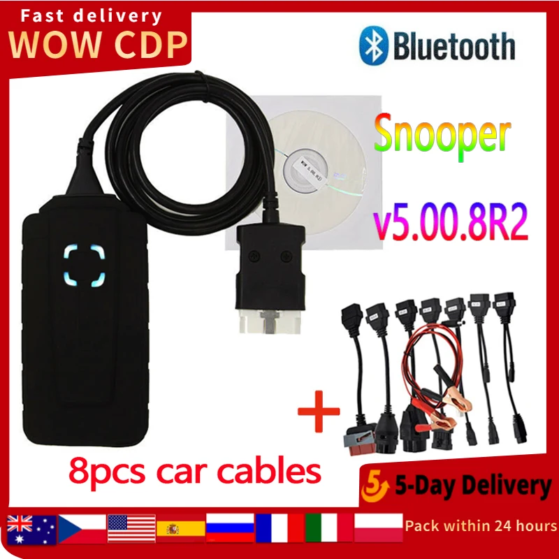 Диагностический прибор v5.00.8 R2 WOW Snooper Bluetooth delicht ds150e 2020 autocom TCS pro plus |