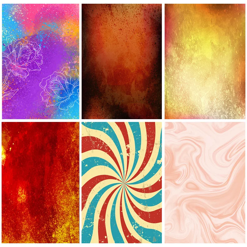 

SHENGYONGBAO Art Fabric Colorful Gradient Painted Photography Backgrounds Abstract Marble Backdrops Studio Props 201022LSN-01
