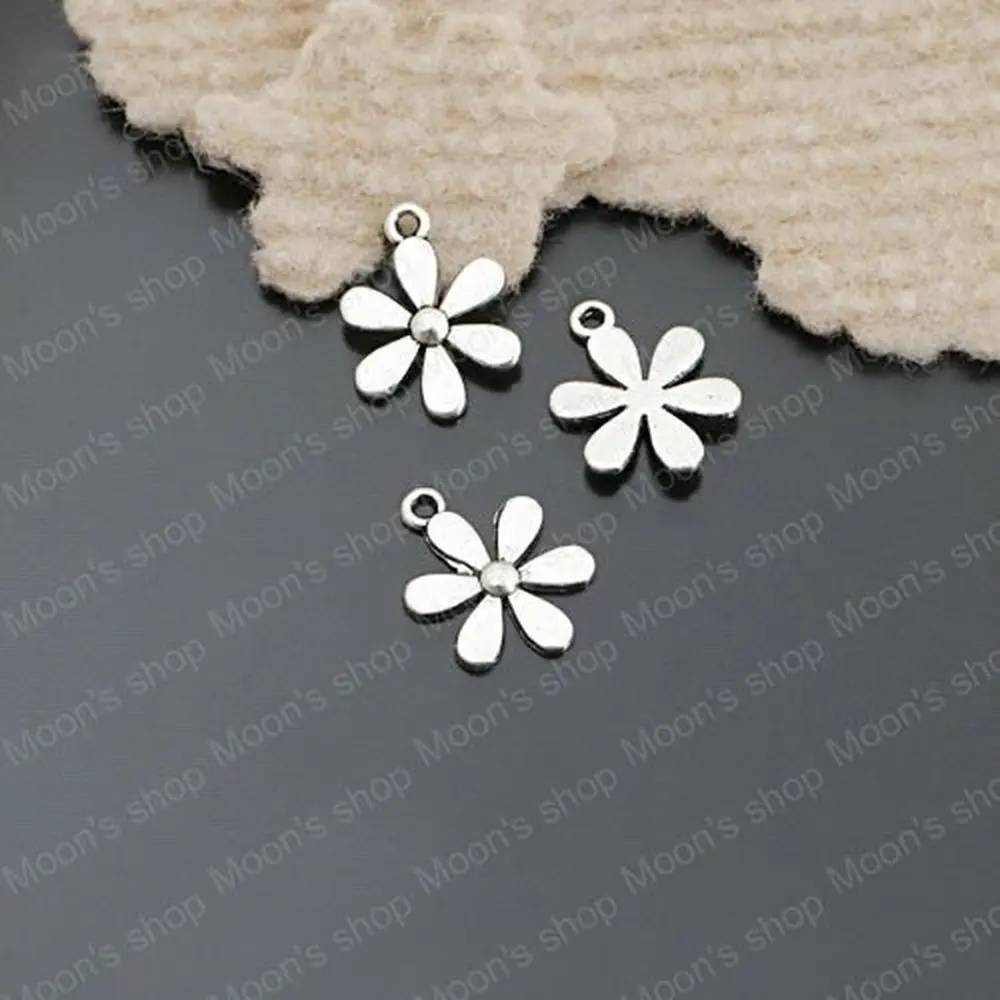 

Wholesale Antique Silver color 14mm Daisy Flower Alloy Charms Pendants Diy Jewelry Findings Accessories 50 pieces (JM2265)
