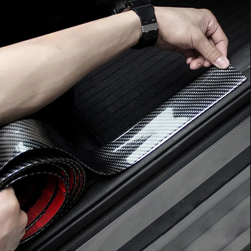 Грузовик подоконник протектор багажника бампер черный аксессуары автозапчасти 4D углеродное волокно край протектор DIY