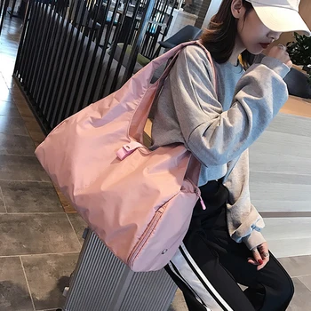 

Gym Bag Yoga Travel Oxford Cloth Zipper Unisex Dry Wet Independent Shoe Case Sports Accessory Solid Large Capacity Storage