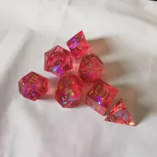 New Dnd dice set Upscale Resin polyhedral dice 7pcs/Set rpg dice dadi dados rol D4 D6 D8 D10 D12 D20
