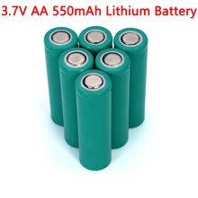 Baterias de lítio ternário inr14500 da bateria de lítio 3.7 v aa 550 mah para a arma de temperatura, controle remoto, mouse