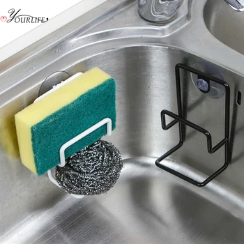 

OYOURLIFE Double Layer Sink Sponge Holder Kitchen Soap Sponge Sundries Suction Cup Drain Rack Sink Accessories Organizer