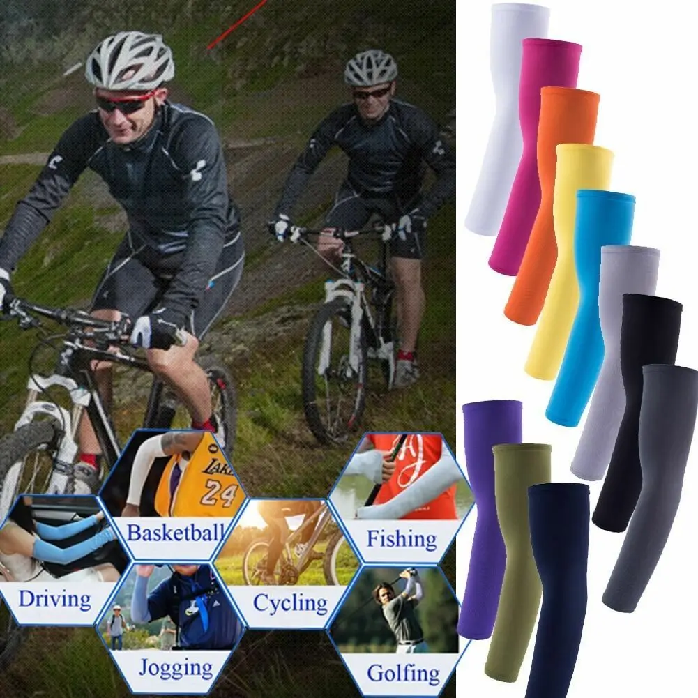 

Sports Arm Compression Sleeve Basketball Cycling Arm Warmer Summer Running UV Protection Volleyball Sunscreen Bands Women Men
