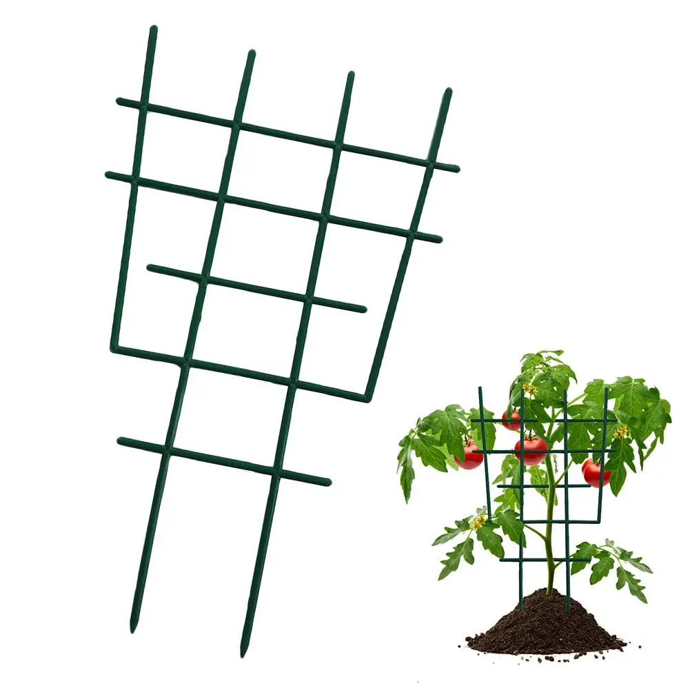 

3 Style Climbing Vine Rack Plant Potted Support Frame Plastic Coated Steel Flower Vegetables Decorative Trellis Bracket 1Pc