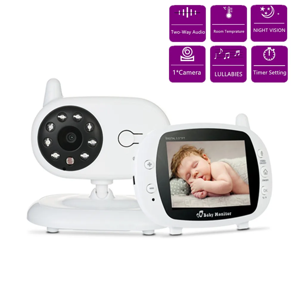 3.5 Inch Video Wireless Baby Monitor Vox Security Camera Nanny Ir Night Vision Voice Call
