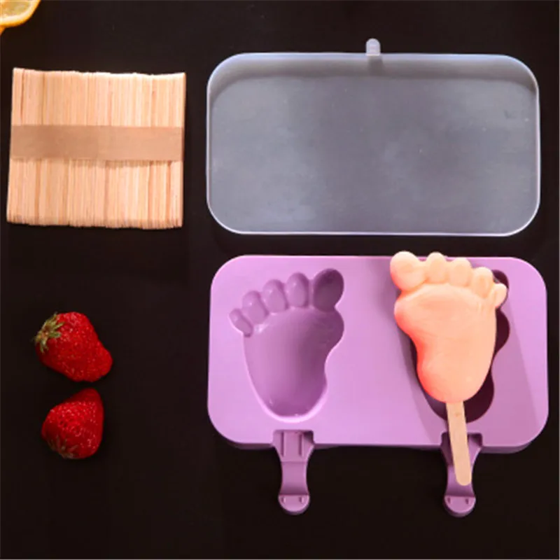 Moule,Moule à Crème Glacée En Silicone Avec Couvercle En Forme D