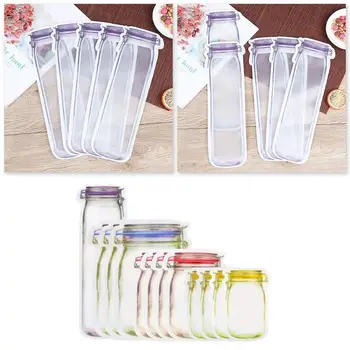 

Reusable Zipper Bags Food Storage Organizer Bags Seal Bags Container Bags Kitchen Organizer Organizer Food Bottles Mason Ja J0U9