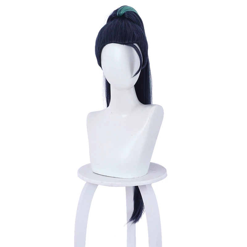 

Игра LOL кДа дочь пустоты Кайса Косплэй парик 80 см темно-синий смешанный синтетический термостойкий парик волос парики для вечеринок на Хэллоуин