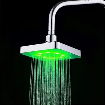 

New LED top spray temperature-sensitive / colorful luminous color change 6-inch large shower head