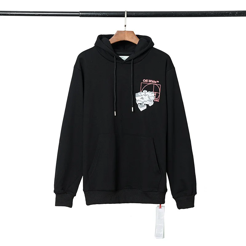 18SS OFF-WHITE OW Осень Зима Новая высокая версия английская Мужская Пара Толстовка