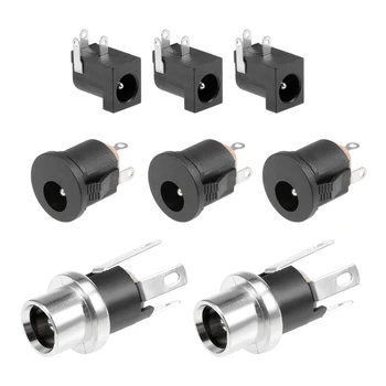 

uxcell PCB Mount DC Connector DC022B 5.5mm x 2.1mm 2 Pin Audio Video Socket Black for Media Player MP3 Player and MP4 Player