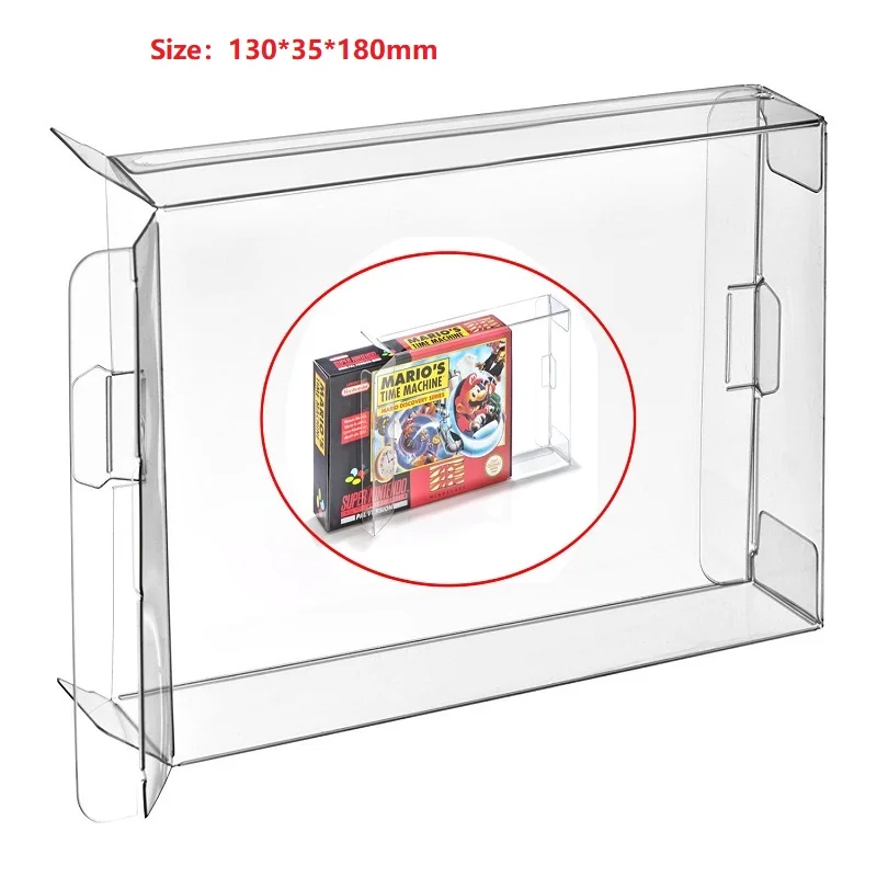 H 10 шт прозрачная коробка чехол-накладка CIB протектор для SNES N64 игры Картридж коробка