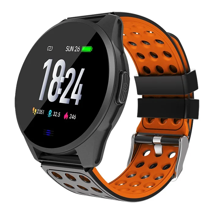 Orange CK20 Color Screen Smart Bracelet Heart Rate Sleep Monitoring IP67 Waterproof Step Counter Multi-Function Sports Bracelet - Цвет: Orange