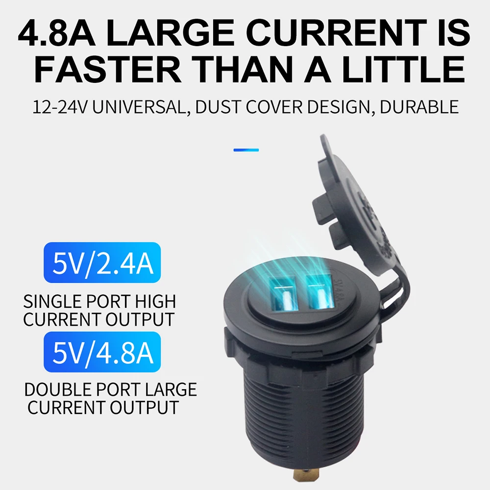 4.8A/5V Авто Зарядное устройство Напряжение Разветвитель Прикуривателя Dual USB Автомобильное зарядное устройство Зарядное устройство разъем зарядки адаптер 12 V-24 V авто аксессуары