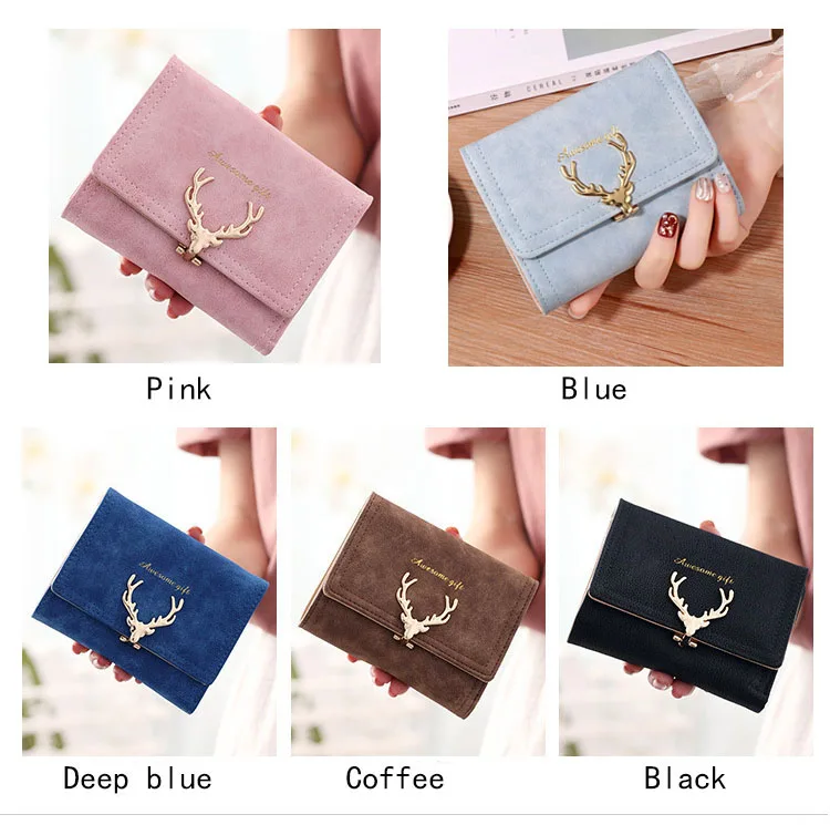 New Fashion Women's Clutch Portefeuille Wallet Large Capacity Purse Long Short Coin Pocket PU Leather Ladies Designer Wallets